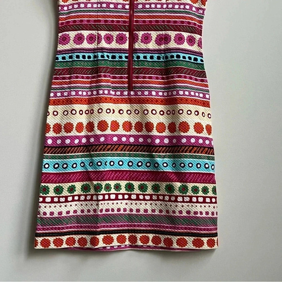 Talbots Geometric Striped Textured Sleeveless Knee-Length Sheath Dress - Picture 15 of 16